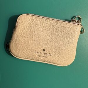 Kate Spade Textured Off White Coin Pouch